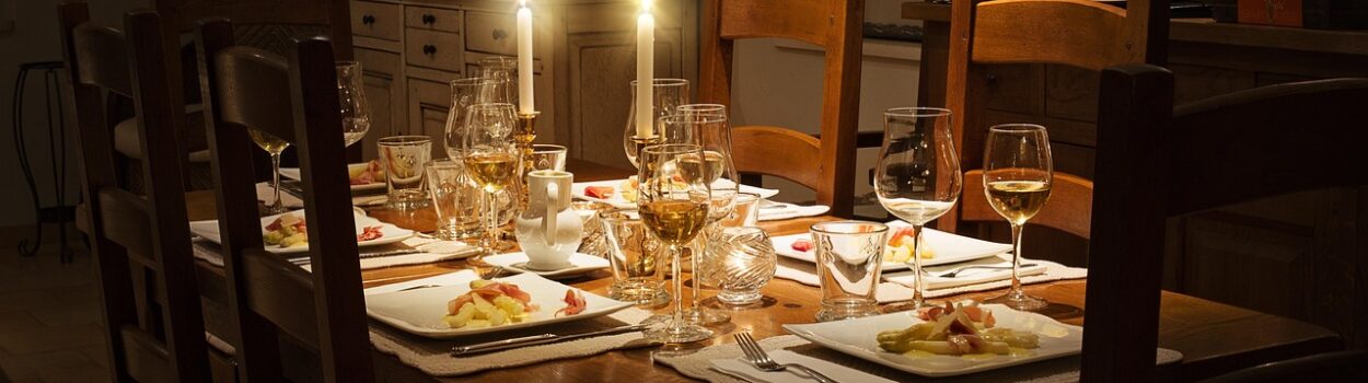 dinner, table, home, table setting, dining, celebration, elegant, interior, candles, dinner, dinner, dinner, dinner, dinner