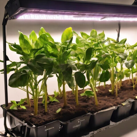 jardin intérieur éclairage led