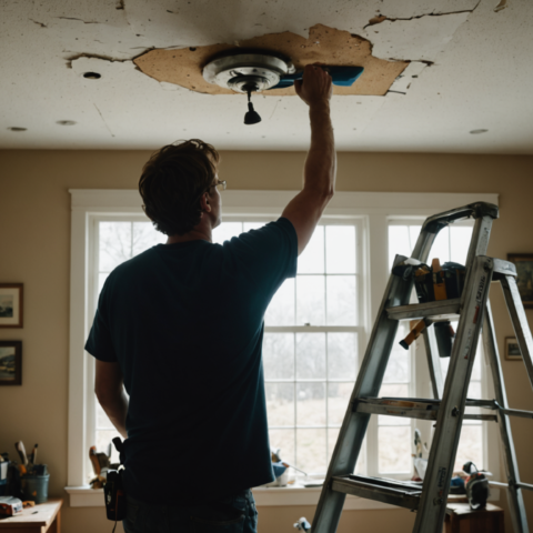 Comment refaire un plafond abîmé facilement
